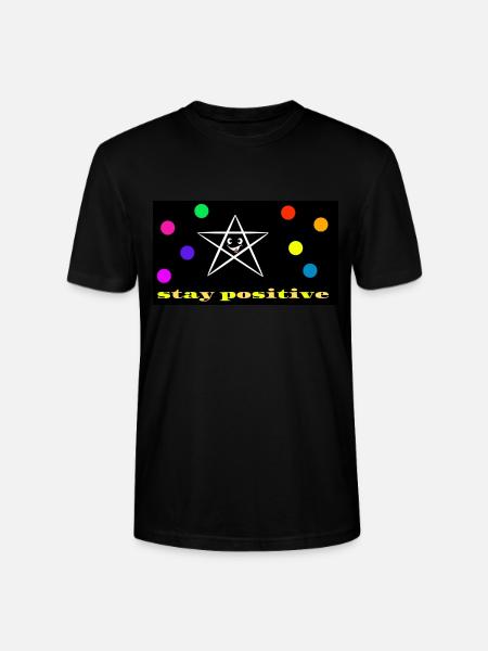étoile positive - T-shirt bio CRAFTER Stanley Stella Unisexe - noir