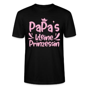 Baby girl dad - Stanley/Stella CRAFTER Unisex Organic T-Shirt - black - Front - Alina (178cm) & Michal (187cm)