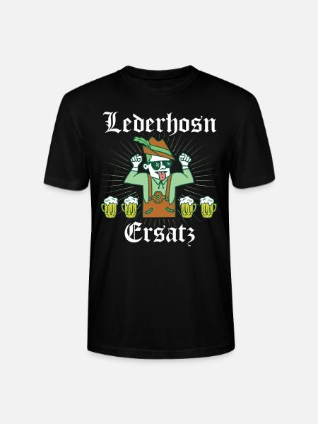 Lederhosn Ersatz Lederhose - Stanley/Stella Unisex Bio-T-Shirt CRAFTER - Schwarz