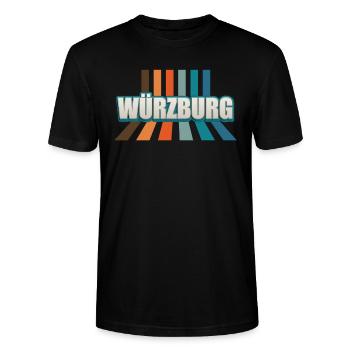 Würzburgerin Würzburger Würzburg - Stanley/Stella CRAFTER Unisex Organic T-Shirt - black - Front - Alina (178cm) & Michal (187cm)