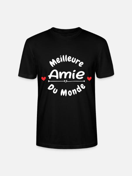 Meilleure Amie du Monde - T-shirt bio CRAFTER Stanley Stella Unisexe - noir