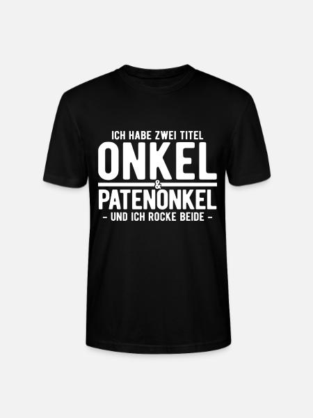 Patenonkel Geschenk - Stanley/Stella Unisex Bio-T-Shirt CRAFTER - Schwarz