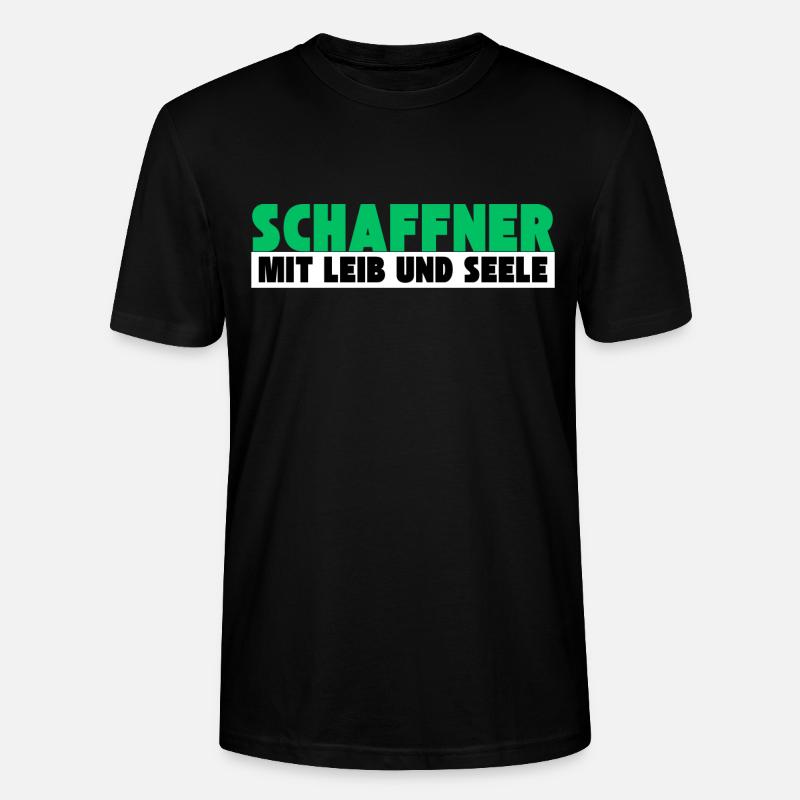Schaffner mit Leib und Seele - Stanley/Stella Unisex Bio-T-Shirt CRAFTER - Schwarz