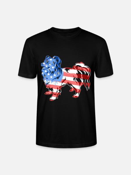 Papillon Papillon Flag - Stanley/Stella CRAFTER Unisex Organic T-Shirt - black