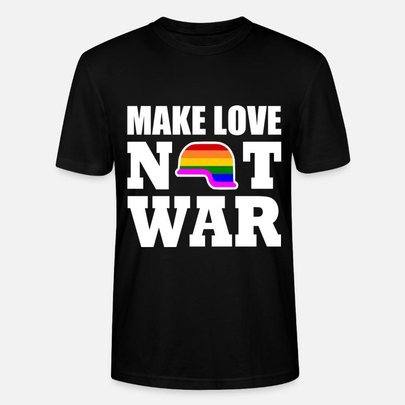 Make love not war - Stanley/Stella CRAFTER Unisex Organic T-Shirt - black