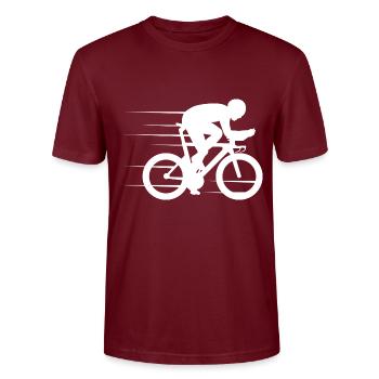 Bike - Stanley/Stella Unisex Bio-T-Shirt CRAFTER - Burgunderrot - Vorne - Alina (178cm) & Michal (187cm)