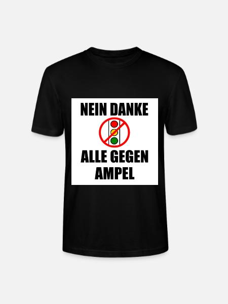 Nein danke ampel - Stanley/Stella Unisex Bio-T-Shirt CRAFTER - Schwarz