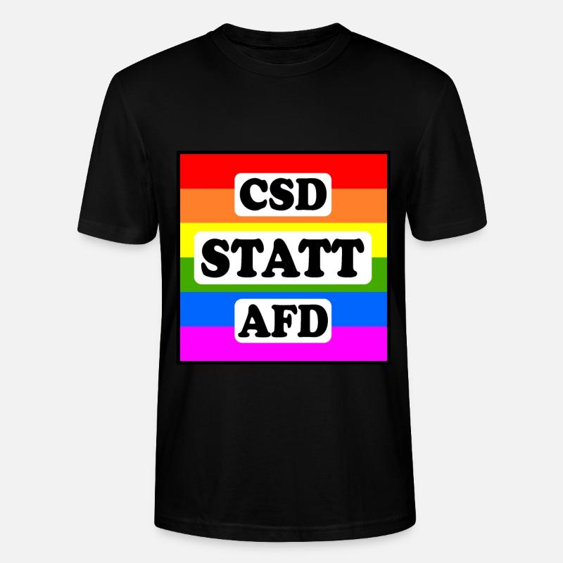 Csd statt afd - Stanley/Stella Unisex Bio-T-Shirt CRAFTER - Schwarz