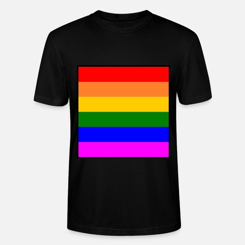 Drapeau arc-en-ciel Drapeau LGBT arc-en-ciel - T-shirt bio CRAFTER Stanley Stella Unisexe - noir