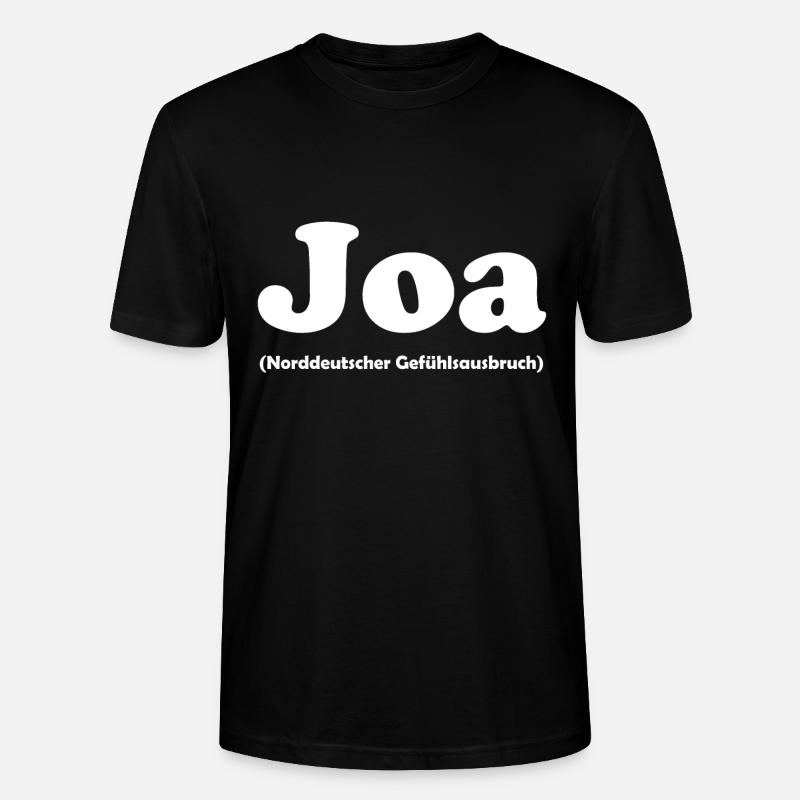 Joa - norddeutscher Gefühlsausbruch - Stanley/Stella Unisex Bio-T-Shirt CRAFTER - Schwarz