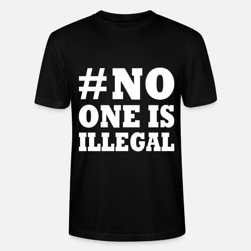 No one is illegal - Stanley/Stella Unisex Bio-T-Shirt CRAFTER - Schwarz