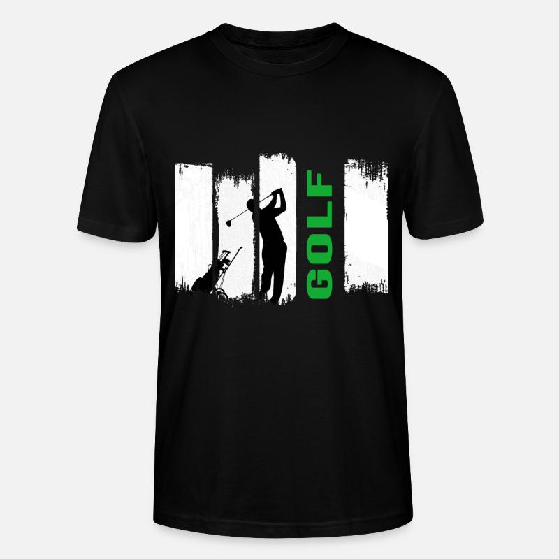 Golf Golfer Golf Course - Stanley/Stella CRAFTER Unisex Organic T-Shirt - black