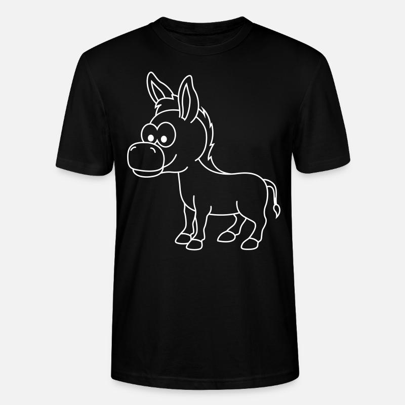 Esel Comic Tier - Stanley/Stella Unisex Bio-T-Shirt CRAFTER - Schwarz