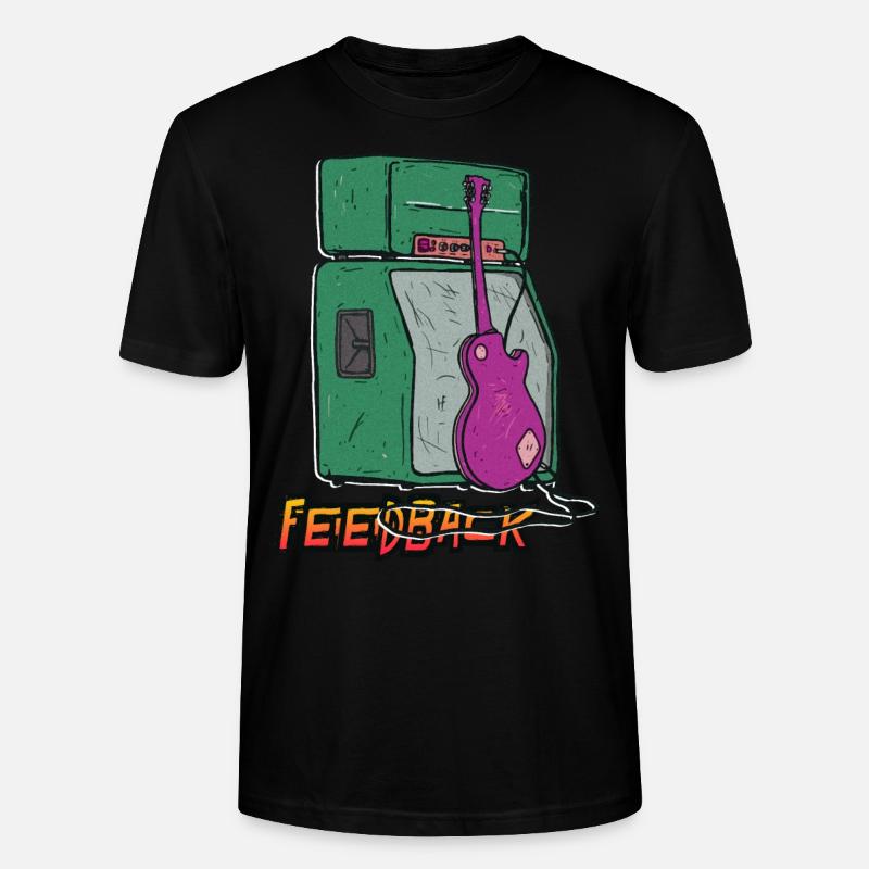 Sound-Feedback-Grafik - Stanley/Stella Unisex Bio-T-Shirt CRAFTER - Schwarz