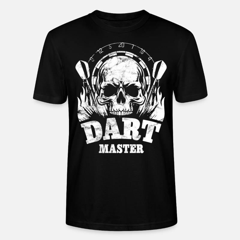 Dart Skull - Dart Master - Stanley/Stella CRAFTER Unisex Organic T-Shirt - black