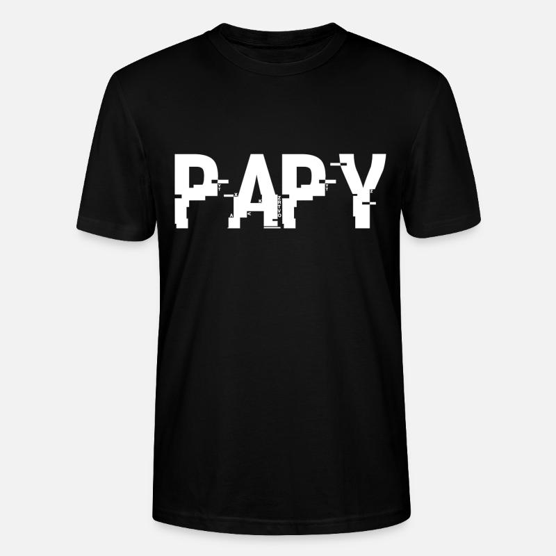 Futur Papy, Grand-père, Papi - T-shirt bio CRAFTER Stanley Stella Unisexe - noir