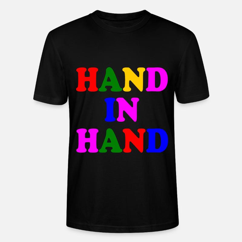 Hand in hand - Stanley/Stella Unisex Bio-T-Shirt CRAFTER - Schwarz