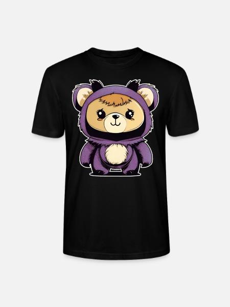 Cute Teddy Bear - Stanley/Stella CRAFTER Unisex Organic T-Shirt - black