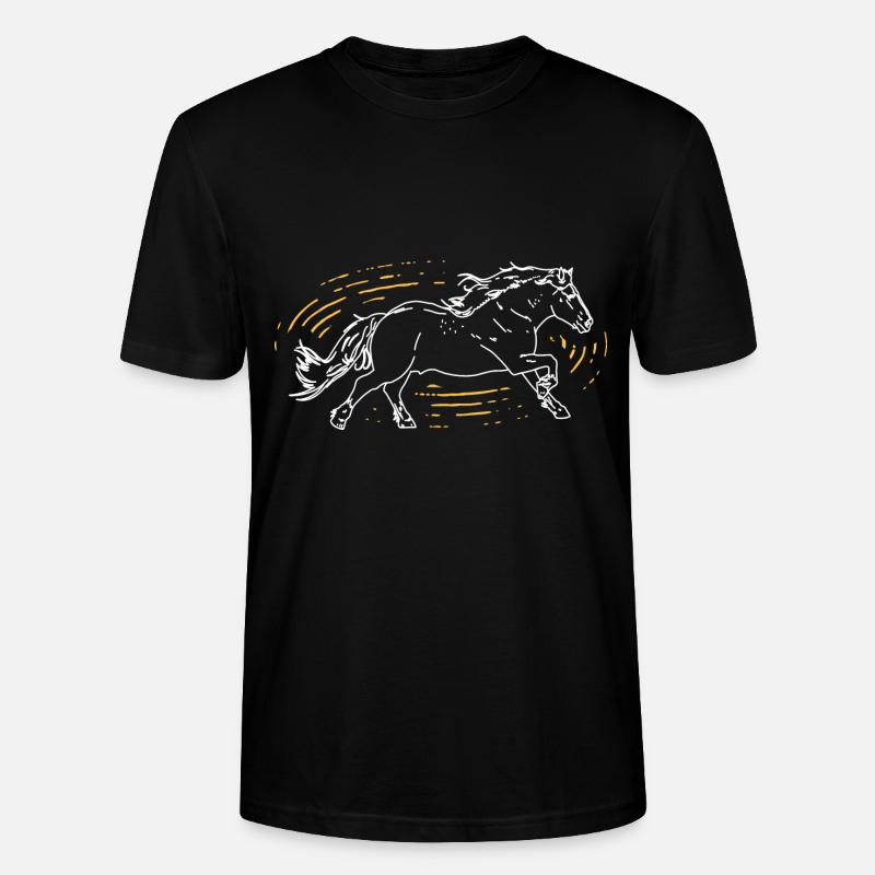 Pferd - Stanley/Stella Unisex Bio-T-Shirt CRAFTER - Schwarz