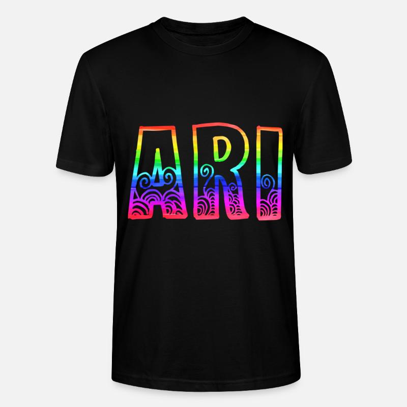 ari rs regenbogen - Stanley/Stella Unisex Bio-T-Shirt CRAFTER - Schwarz