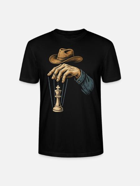 Chess Player Chess King Puppet - Stanley/Stella CRAFTER Unisex Organic T-Shirt - black