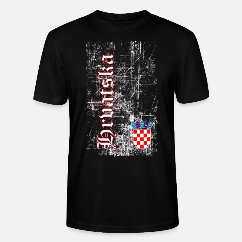 Hrvatska - Stanley/Stella Unisex Bio-T-Shirt CRAFTER - Schwarz