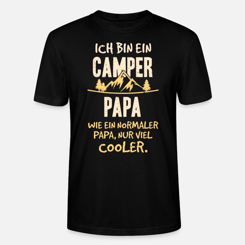 Camper Papa Geschenk - Stanley/Stella Unisex Bio-T-Shirt CRAFTER - Schwarz
