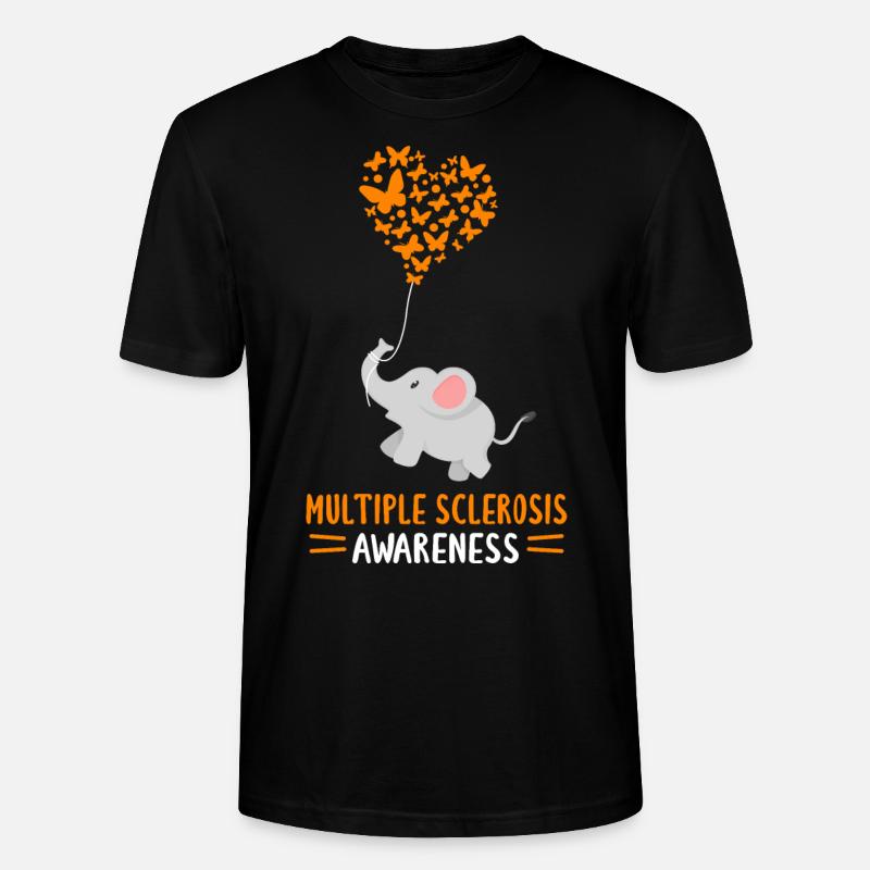 Multiple Sclerosis Awareness - Stanley/Stella CRAFTER Unisex Organic T-Shirt - black