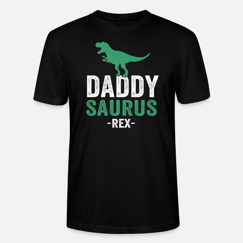 Daddysaurus ( Daddysaurus ) - T-shirt bio CRAFTER Stanley Stella Unisexe - noir