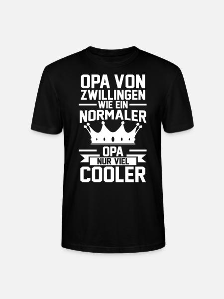 Opa Zwillinge Großvater Geschenk - Stanley/Stella Unisex Bio-T-Shirt CRAFTER - Schwarz