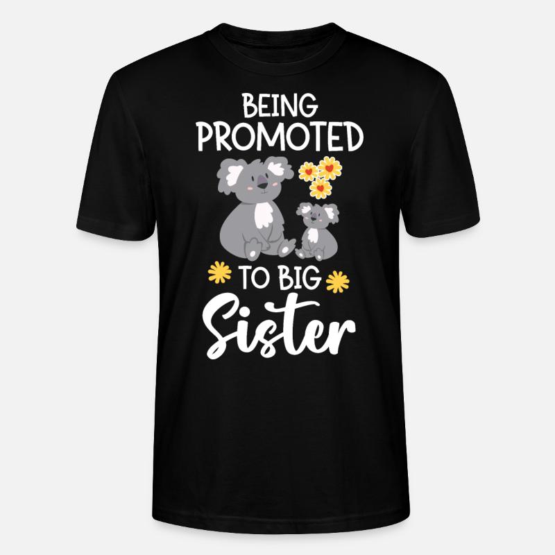 Befördert Zur Großen Schwester - Stanley/Stella Unisex Bio-T-Shirt CRAFTER - Schwarz