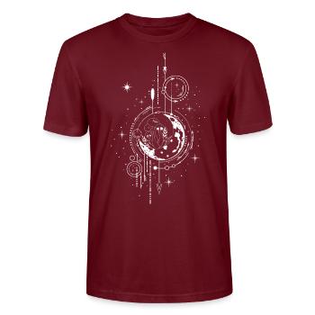 Mycètes - T-shirt bio CRAFTER Stanley Stella Unisexe - bordeaux - Devant - Alina (178cm) & Michal (187cm)