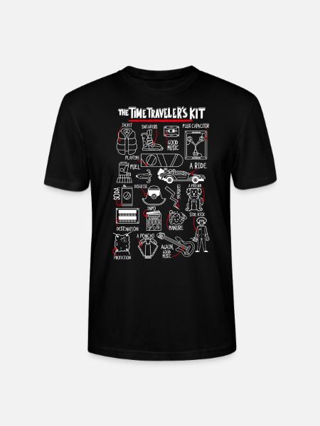 Back To The Future The Time Traveler´s Kit - Stanley/Stella CRAFTER Unisex Organic T-Shirt - black