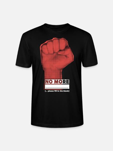 Clenched fist, protesting, funny saying - Stanley/Stella CRAFTER Unisex Organic T-Shirt - black