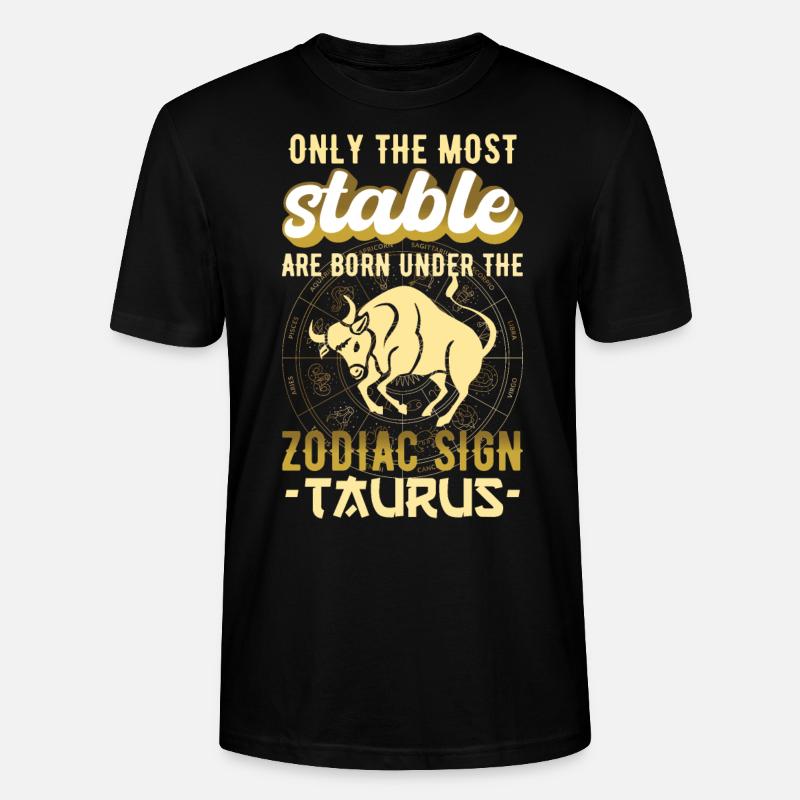 Sternzeichen Taurus Astrologie Geschenk - Stanley/Stella Unisex Bio-T-Shirt CRAFTER - Schwarz