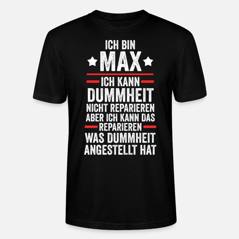 Max - Stanley/Stella Unisex Bio-T-Shirt CRAFTER - Schwarz