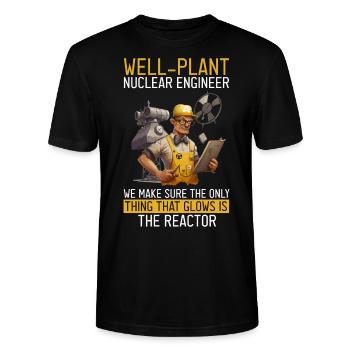 Kernenergie Spruch für Kernenergie - Stanley/Stella Unisex Bio-T-Shirt CRAFTER - Schwarz - Vorne - Alina (178cm) & Michal (187cm)
