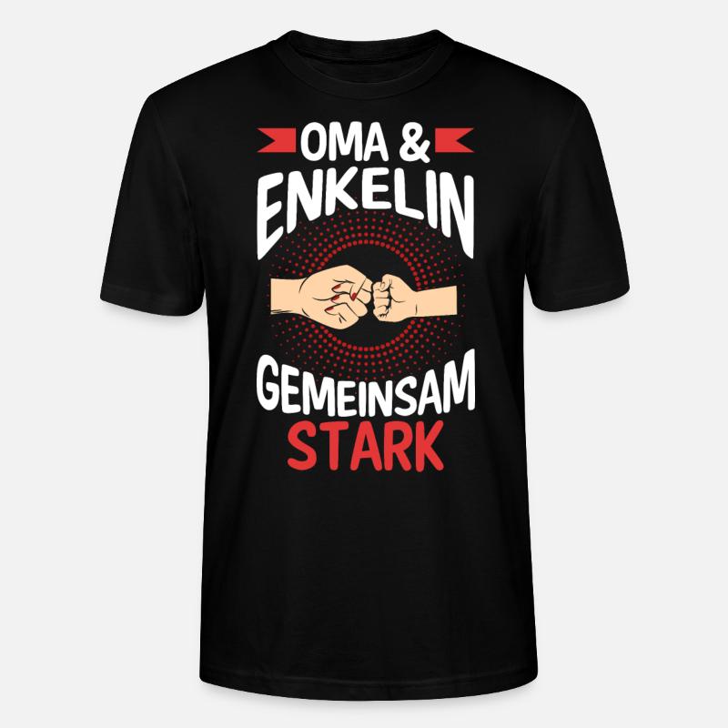 Oma Großmutter und Enkelin - Stanley/Stella Unisex Bio-T-Shirt CRAFTER - Schwarz