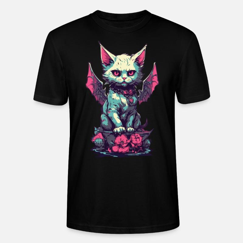 Goth chat vampire démons esthétique - T-shirt bio CRAFTER Stanley Stella Unisexe - noir
