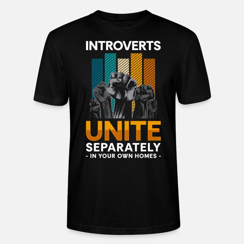 Timidité misanthrope antisociale - T-shirt bio CRAFTER Stanley Stella Unisexe - noir