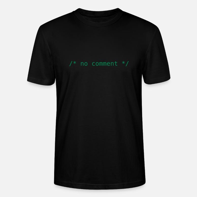 no comment - Stanley/Stella Unisex Bio-T-Shirt CRAFTER - Schwarz