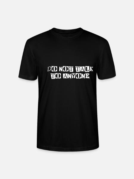 Introvert Ransom Note - Stanley/Stella CRAFTER Unisex Organic T-Shirt - black