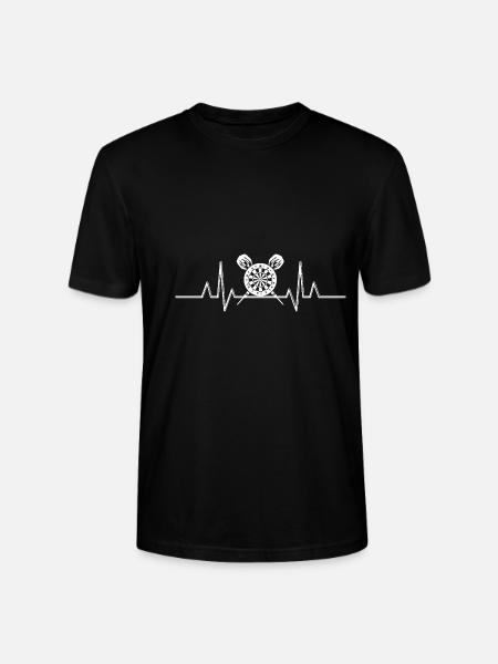 Darts Player Heartbeat Darts - Stanley/Stella CRAFTER Unisex Organic T-Shirt - black