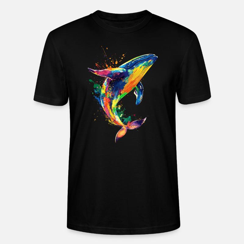Wal Pop Art Bunt - Stanley/Stella Unisex Bio-T-Shirt CRAFTER - Schwarz