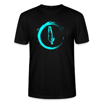 Windsurfer Windsurfen - Stanley/Stella Unisex Bio-T-Shirt CRAFTER - Schwarz - Vorne - Alina (178cm) & Michal (187cm)
