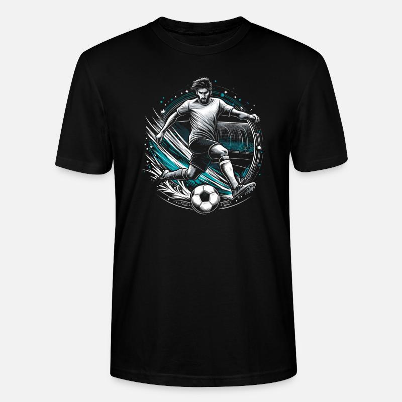 Footballeur - T-shirt bio CRAFTER Stanley Stella Unisexe - noir