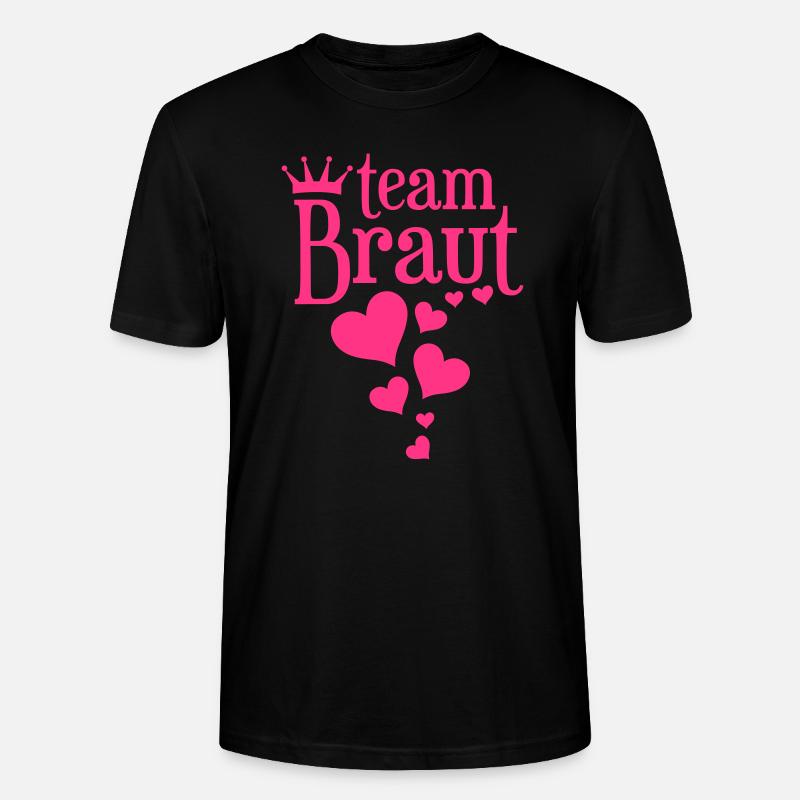 Team Braut - Junggesellinnenabschied - Stanley/Stella Unisex Bio-T-Shirt CRAFTER - Schwarz
