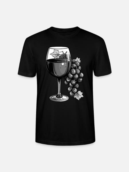 Wine glass Vino - Stanley/Stella CRAFTER Unisex Organic T-Shirt - black