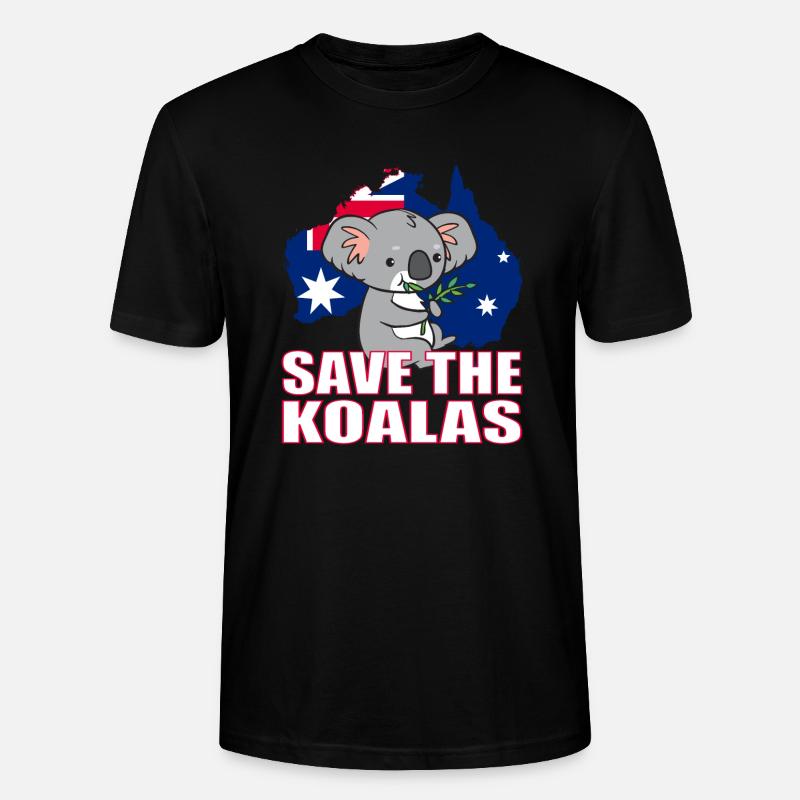 Koala - Save the Koalas. - T-shirt bio CRAFTER Stanley Stella Unisexe - noir