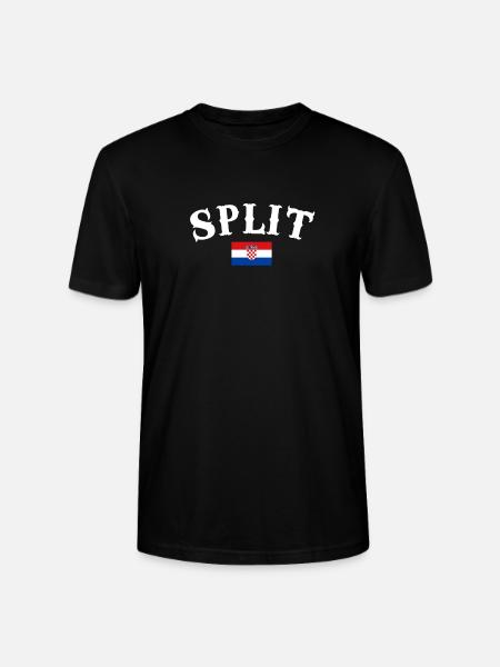 Split Croatie Drapeau croate Croate - T-shirt bio CRAFTER Stanley Stella Unisexe - noir